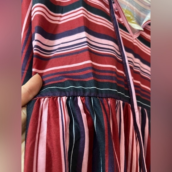 ⚫️ BOHO Suzanne Betro striped fun coloured summer dress size medium - Picture 5 of 8